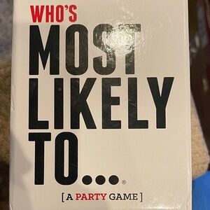 Who's Most Likely To Card Game - Black and Red